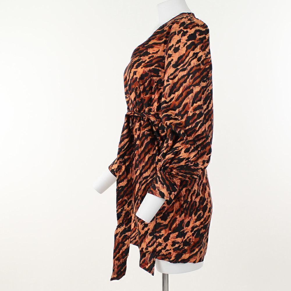 Sandro Lunas Tiger-Print Silk Dress - Picture 3 of 5